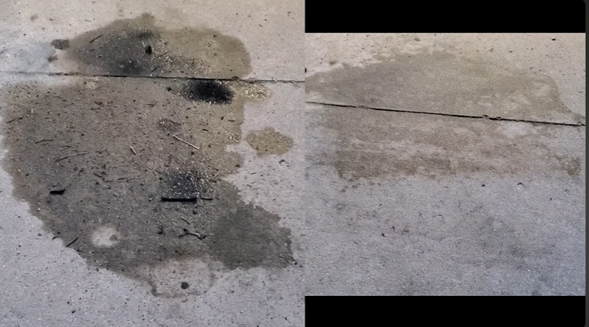 Get Peanut Oil off Concret
