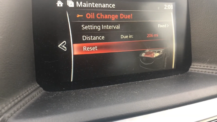 Reset Oil Light on Mazda Cx 5