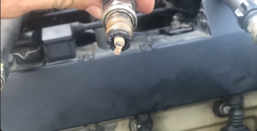  Spark Plug Have Oil on It