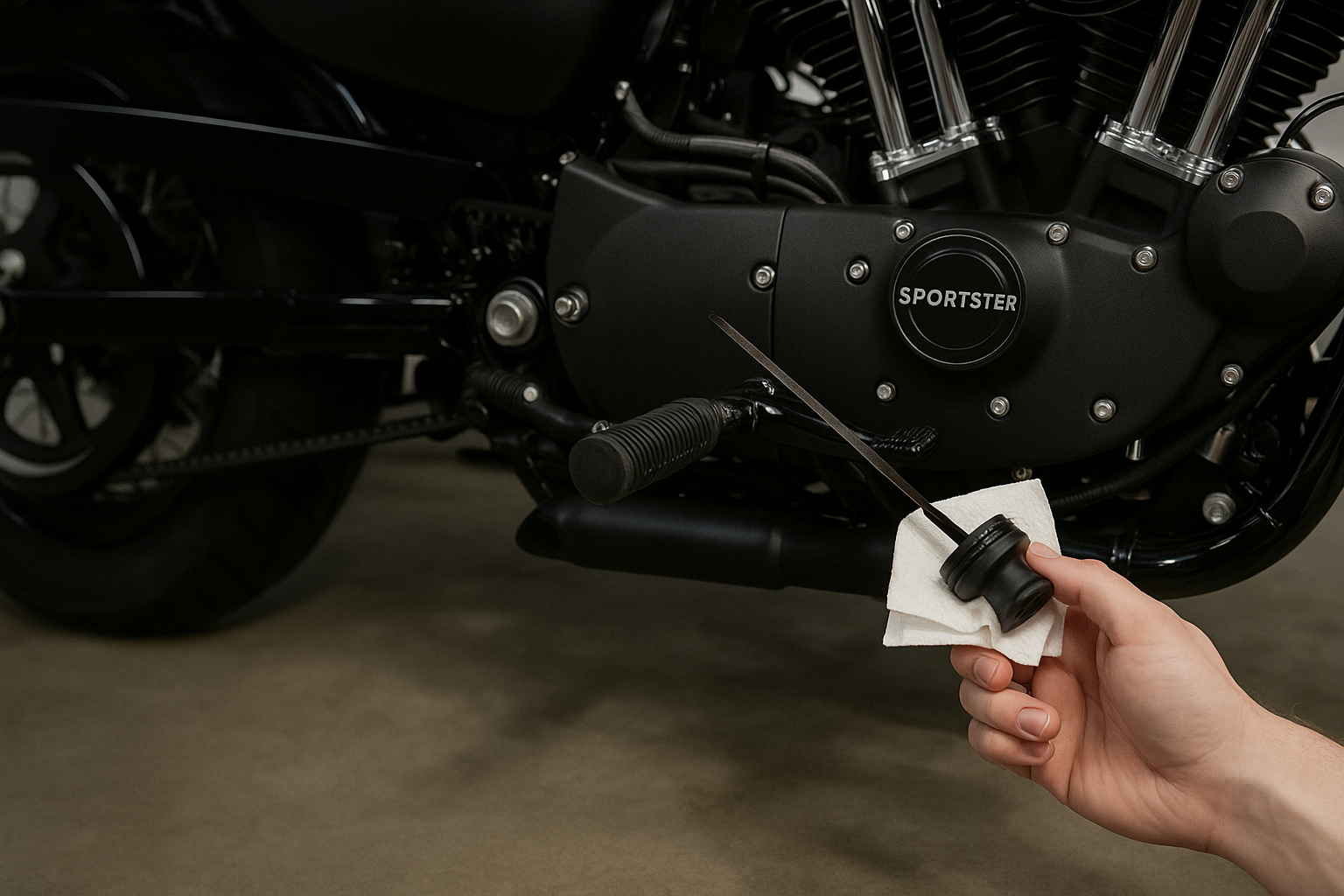 How to Check Sportster Transmission Oil?