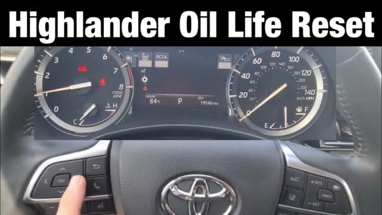 How to Check Oil Percentage in Toyota Highlander Dashboard