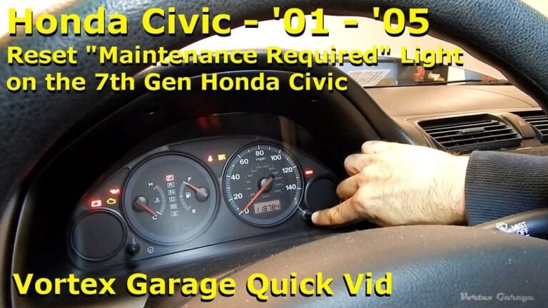 How to Get Rid of Maintenance Required Light Honda Civic