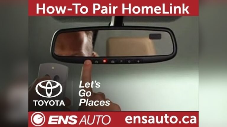 How to Program 2025 Toyota Camry Garage Door Opener