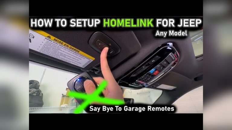 How to Program Jeep Grand Cherokee Garage Door Opener