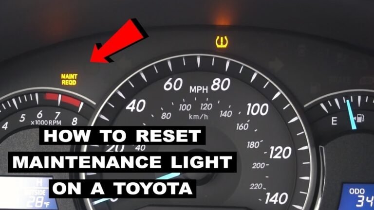 How to Remove the Maintenance Light on a Toyota Camry