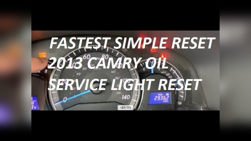 How to Reset Maintenance Light on 2013 Toyota Camry: Quick Guide
