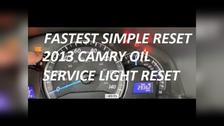 How to Reset Maintenance Light on Toyota Camry 2013