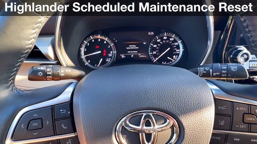 How to Reset Toyota Highlander Maintenance Light Push Button Start