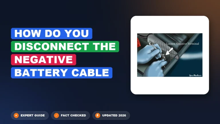 How Do You Disconnect the Negative Battery Cable 2026 Guide