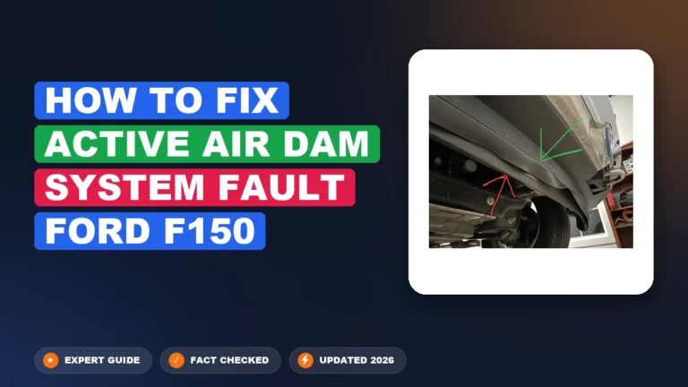 How to Fix Active Air Dam System Fault Ford F150 2026 Guide