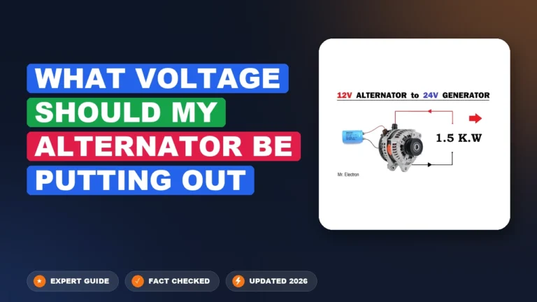 What Voltage Should My Alternator Be Putting Out 2026 Guide