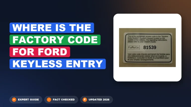 Where Is The Factory Code For Ford Keyless Entry 2026 Guide
