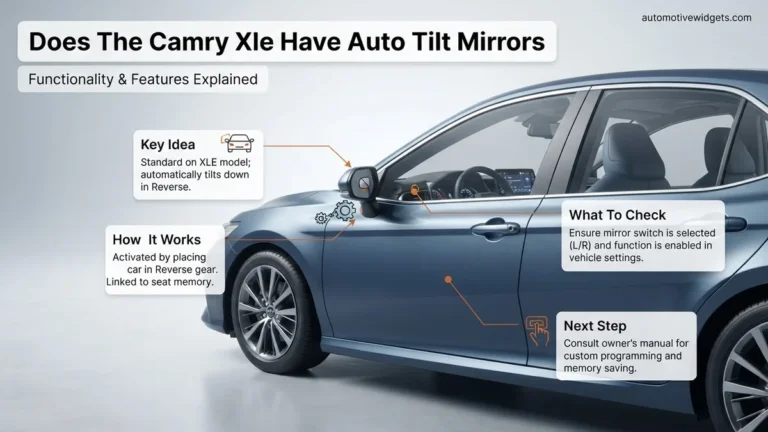 Does The Camry Xle Have Auto Tilt Mirrors Camry XLE 2026