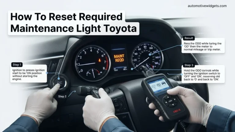 How To Reset Required Maintenance Light Toyota How to 2026
