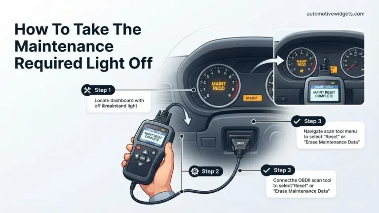 How To Take The Maintenance Required Light Off How to 2026