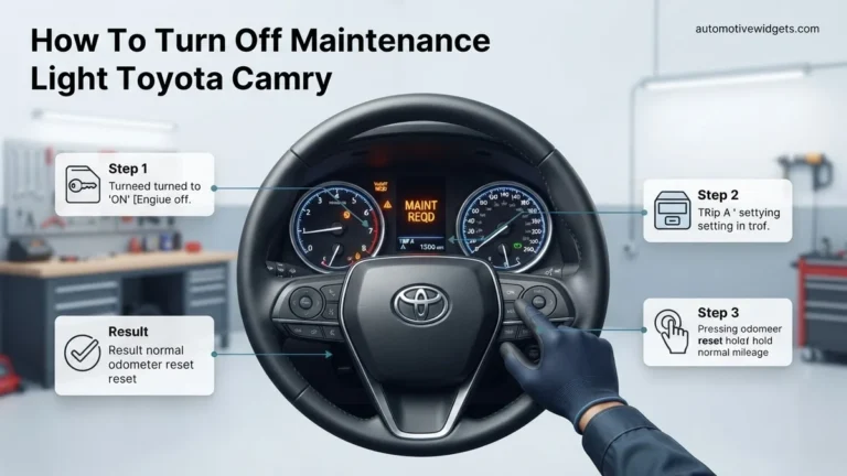How To Turn Off Maintenance Light Toyota Camry Fix 2026
