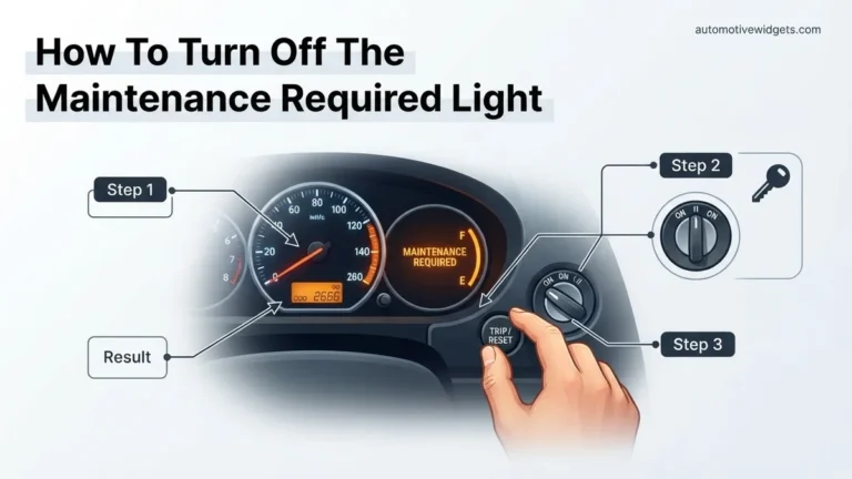 How To Turn Off The Maintenance Required Light How to 2026