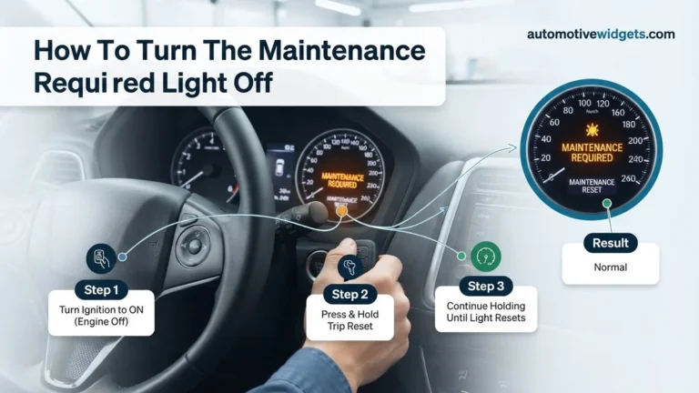 How To Turn The Maintenance Required Light Off How to 2026