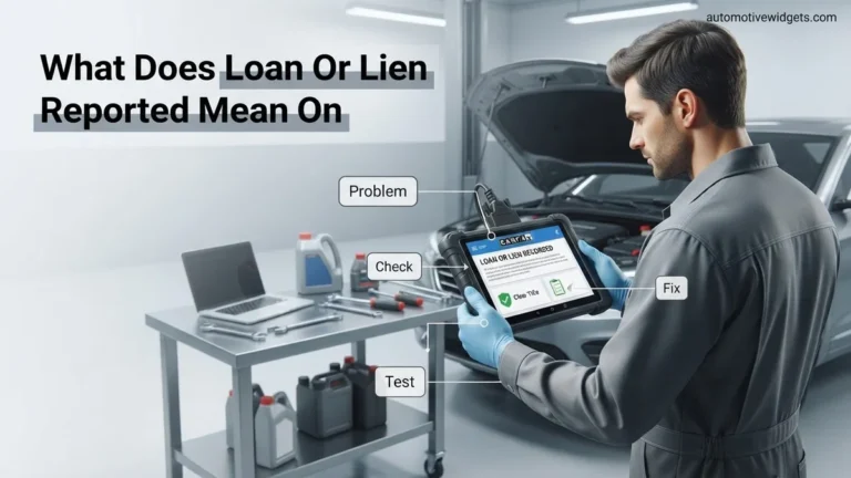 What Does Loan Or Lien Reported Mean On Carfax What 2027